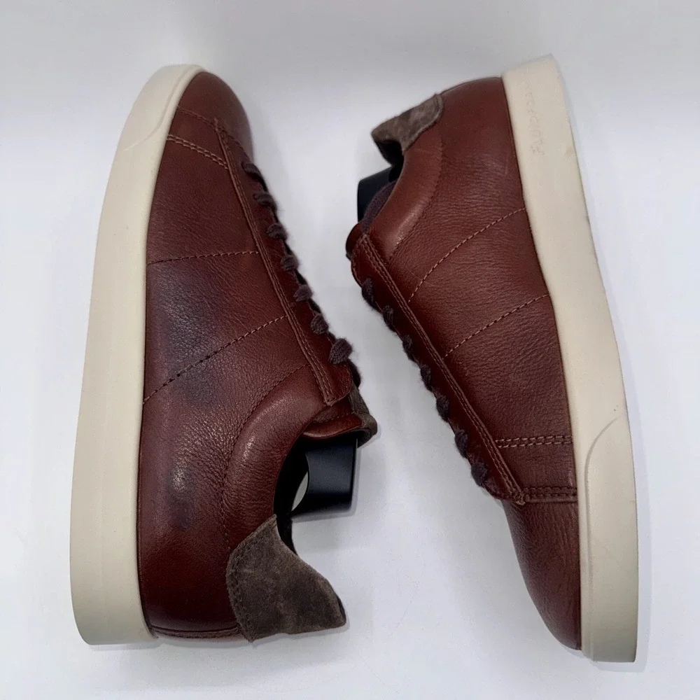 ECCO Street Lite‎ Retro Shoe Men's Size 7 - 7.5 EU 41 Rustic Brown Leather